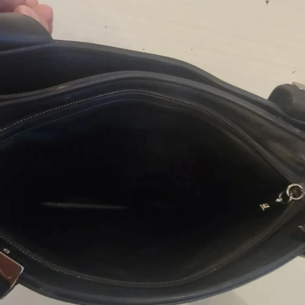 PERLINA BLACK LEATHER‎ SHOULDERBAG HANDBAG